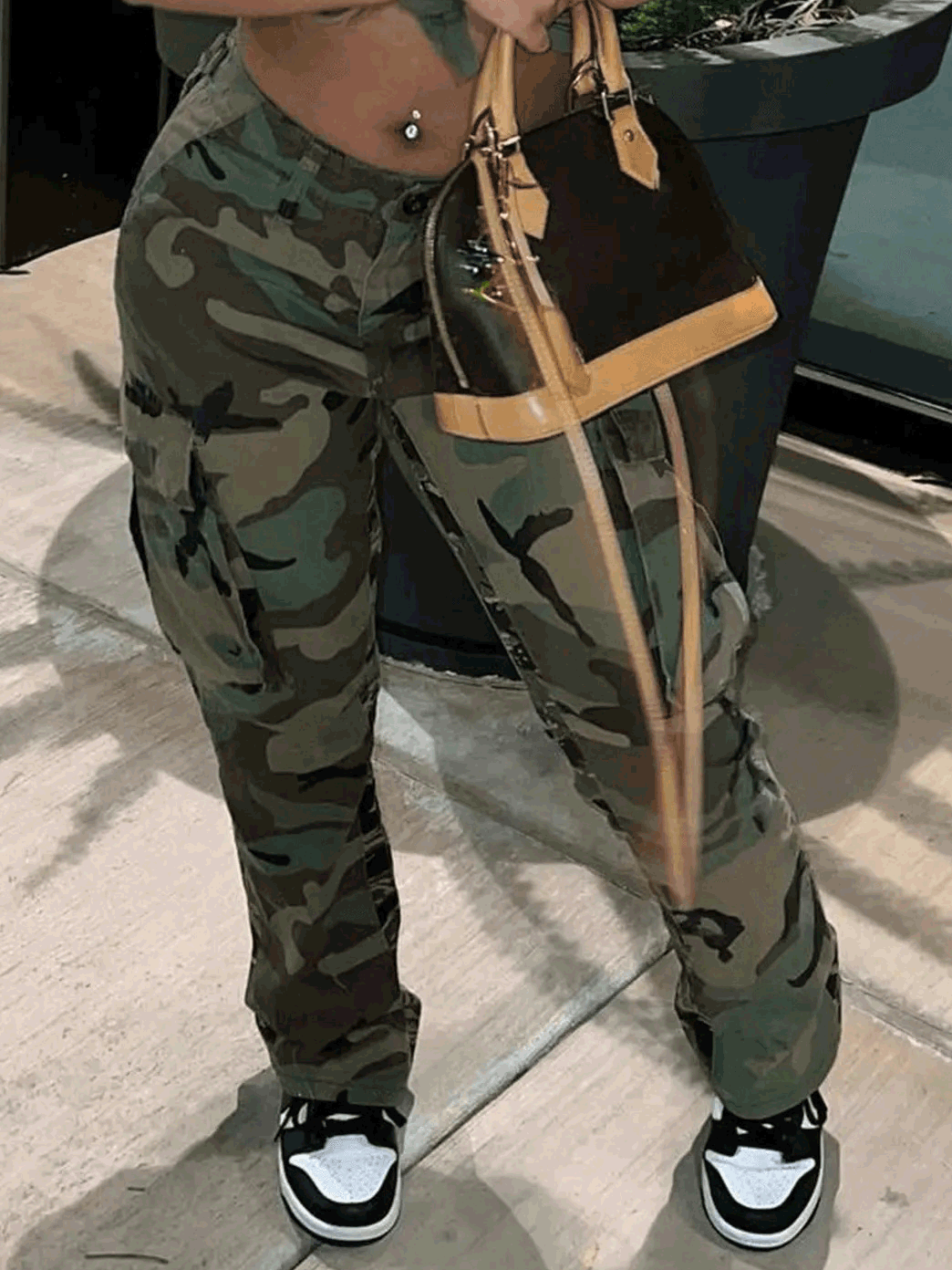 Women's Pants High Waist Pocket Camo Cargo Pants - Pants - Instastyled | Online Fashion Free Shipping Clothing, Dresses, Tops, Shoes - 13/09/2022 - 30-40 - bottoms