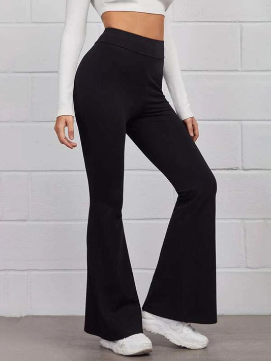 Women's Pants High Waist Slim Slightly Flared Casual Pants - Pants - Instastyled | Online Fashion Free Shipping Clothing, Dresses, Tops, Shoes - 20-30 - 27/06/2022 - Bottoms