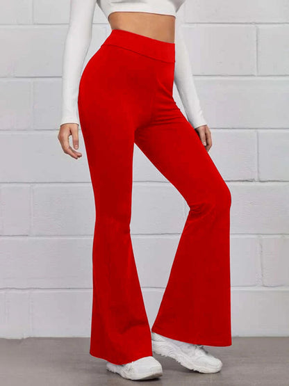 Women's Pants High Waist Slim Slightly Flared Casual Pants - Pants - Instastyled | Online Fashion Free Shipping Clothing, Dresses, Tops, Shoes - 20-30 - 27/06/2022 - Bottoms