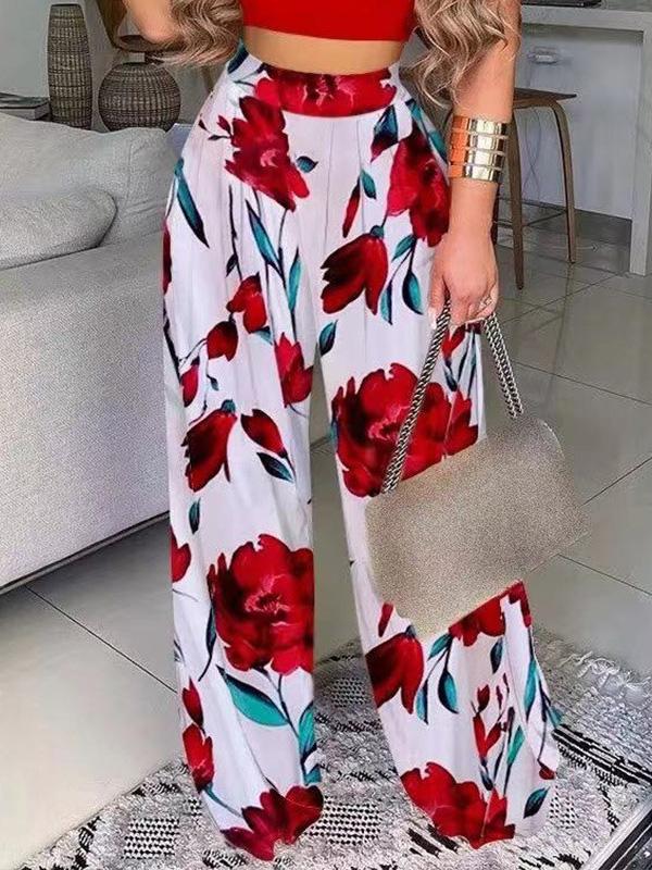 Women's Pants Loose Floral Print Casual Pants - Pants - INS | Online Fashion Free Shipping Clothing, Dresses, Tops, Shoes - 08/09/2021 - 10-20 - Bottom