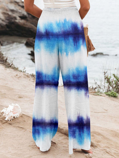 Women's Pants Loose High Waist Tie Dye Print Wide Leg Pants - Pants - Instastyled | Online Fashion Free Shipping Clothing, Dresses, Tops, Shoes - 11/05/2022 - 20-30 - Bottoms