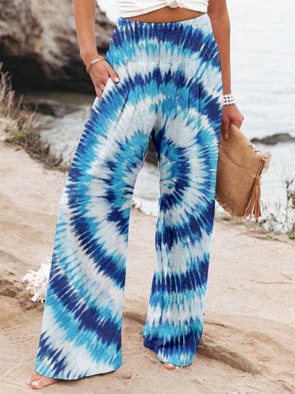 Women's Pants Loose High Waist Tie Dye Print Wide Leg Pants - Pants - Instastyled | Online Fashion Free Shipping Clothing, Dresses, Tops, Shoes - 11/05/2022 - 20-30 - Bottoms