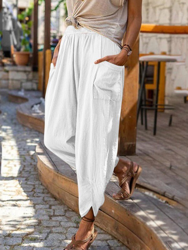 Women's Pants Loose Solid Pocket Harem Pants - Pants - Instastyled | Online Fashion Free Shipping Clothing, Dresses, Tops, Shoes - 20-30 - 20/04/2022 - Bottoms