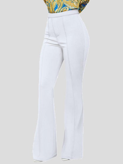 Women's Pants Solid Slim High Waist Flared Pants - Pants - Instastyled | Online Fashion Free Shipping Clothing, Dresses, Tops, Shoes - 20/05/2022 - 30-40 - Bottoms