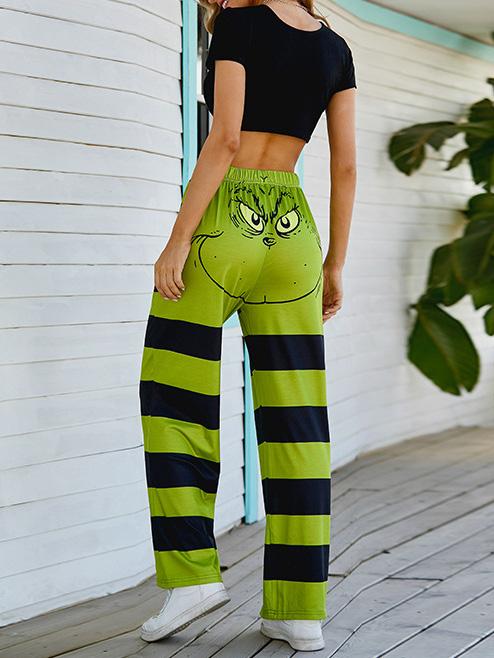 Women's Pants Striped Print Wide-Leg Casual Pants - Pants - INS | Online Fashion Free Shipping Clothing, Dresses, Tops, Shoes - 10-20 - 10/09/2021 - Bottom