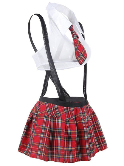Women's Plaid Short Skirt With Halter - INS | Online Fashion Free Shipping Clothing, Dresses, Tops, Shoes