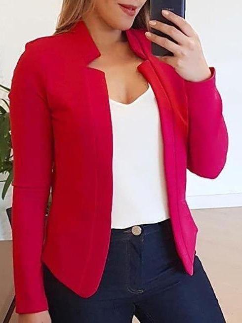 Women's Pure Color Suit Jacket - Jackets - INS | Online Fashion Free Shipping Clothing, Dresses, Tops, Shoes - 2XL - 3XL - 4XL