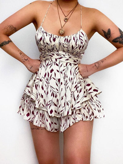 Women's Rompers Floral Print Sleeveless Sling Rompers - Rompers - Instastyled | Online Fashion Free Shipping Clothing, Dresses, Tops, Shoes - 16/02/2022 - 30-40 - Bottoms