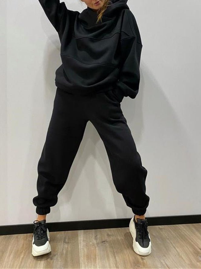 Women's Sets Casual Solid Hoodie & Trousers Two-Piece Set - Sets - Instastyled | Online Fashion Free Shipping Clothing, Dresses, Tops, Shoes - 17/08/2022 - 40-50 - bottoms