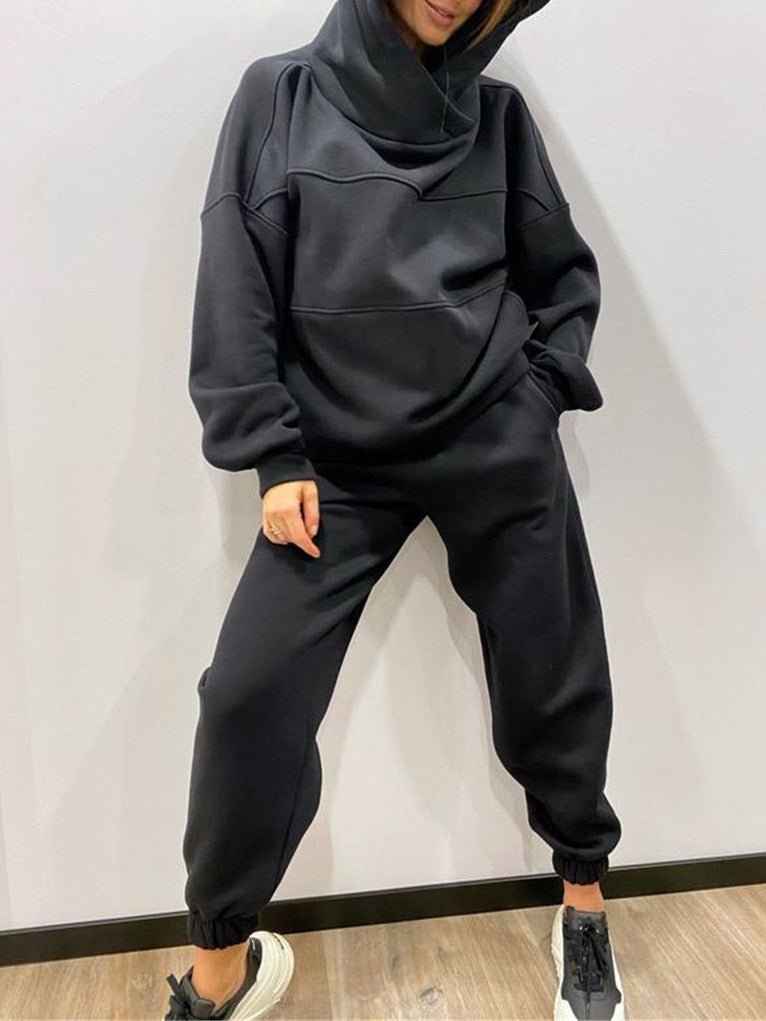 Women's Sets Casual Solid Hoodie & Trousers Two-Piece Set - Sets - Instastyled | Online Fashion Free Shipping Clothing, Dresses, Tops, Shoes - 17/08/2022 - 40-50 - bottoms