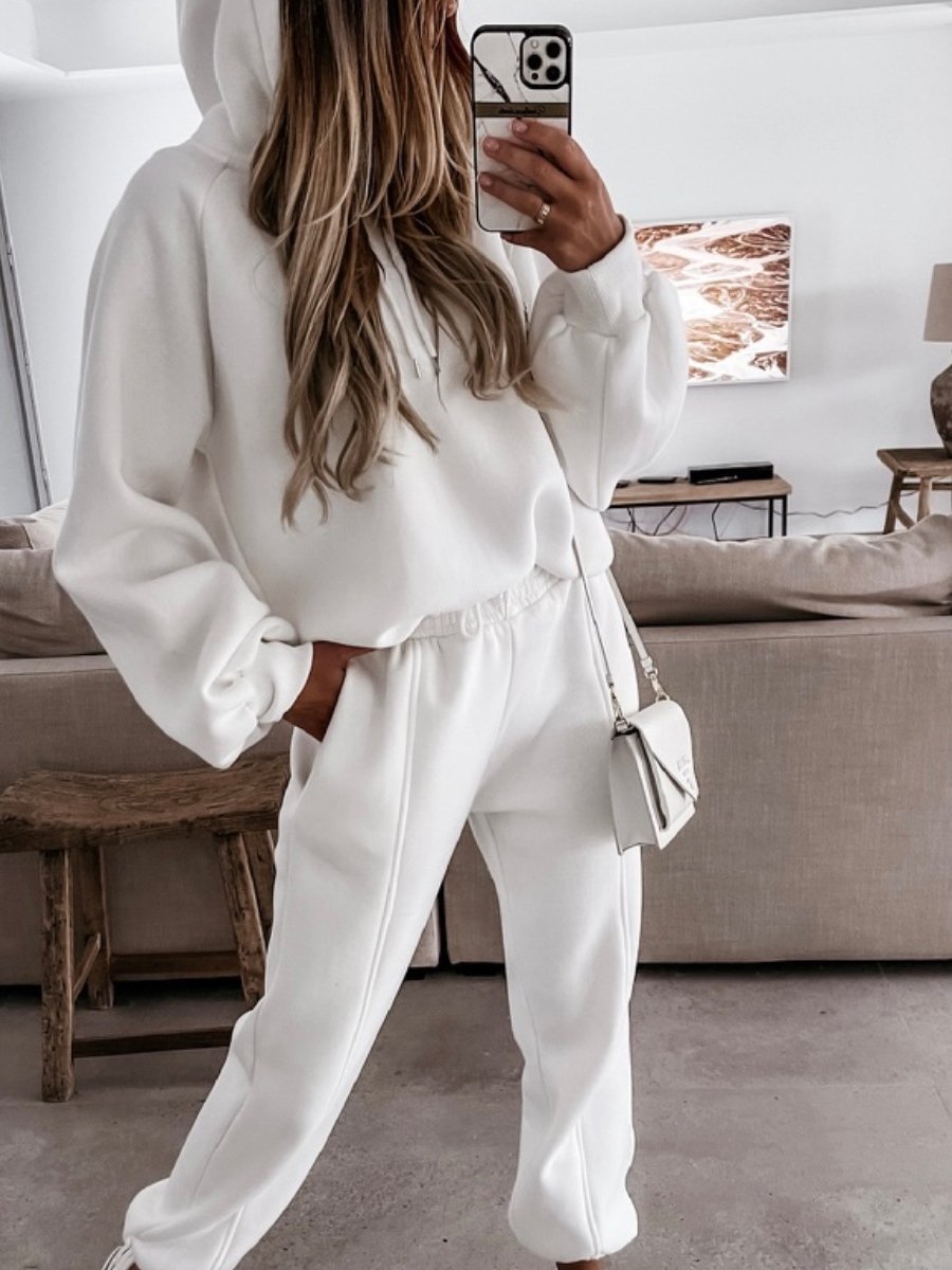 Women's Sets Drawstring Hoodie Long Sleeve Two-Piece Suit - Sets - INS | Online Fashion Free Shipping Clothing, Dresses, Tops, Shoes - 11/11/2021 - 30-40 - Bottoms