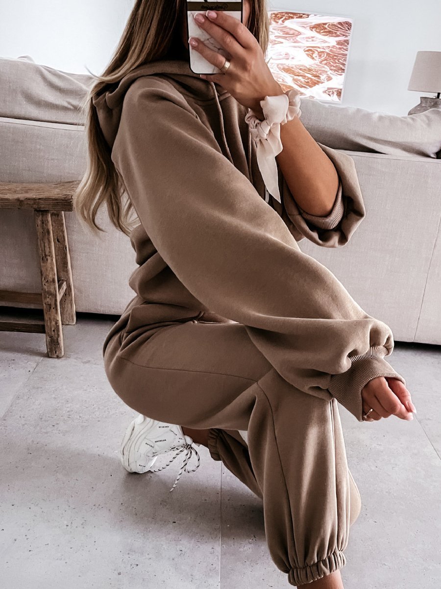 Women's Sets Drawstring Hoodie Long Sleeve Two-Piece Suit - Sets - INS | Online Fashion Free Shipping Clothing, Dresses, Tops, Shoes - 11/11/2021 - 30-40 - Bottoms