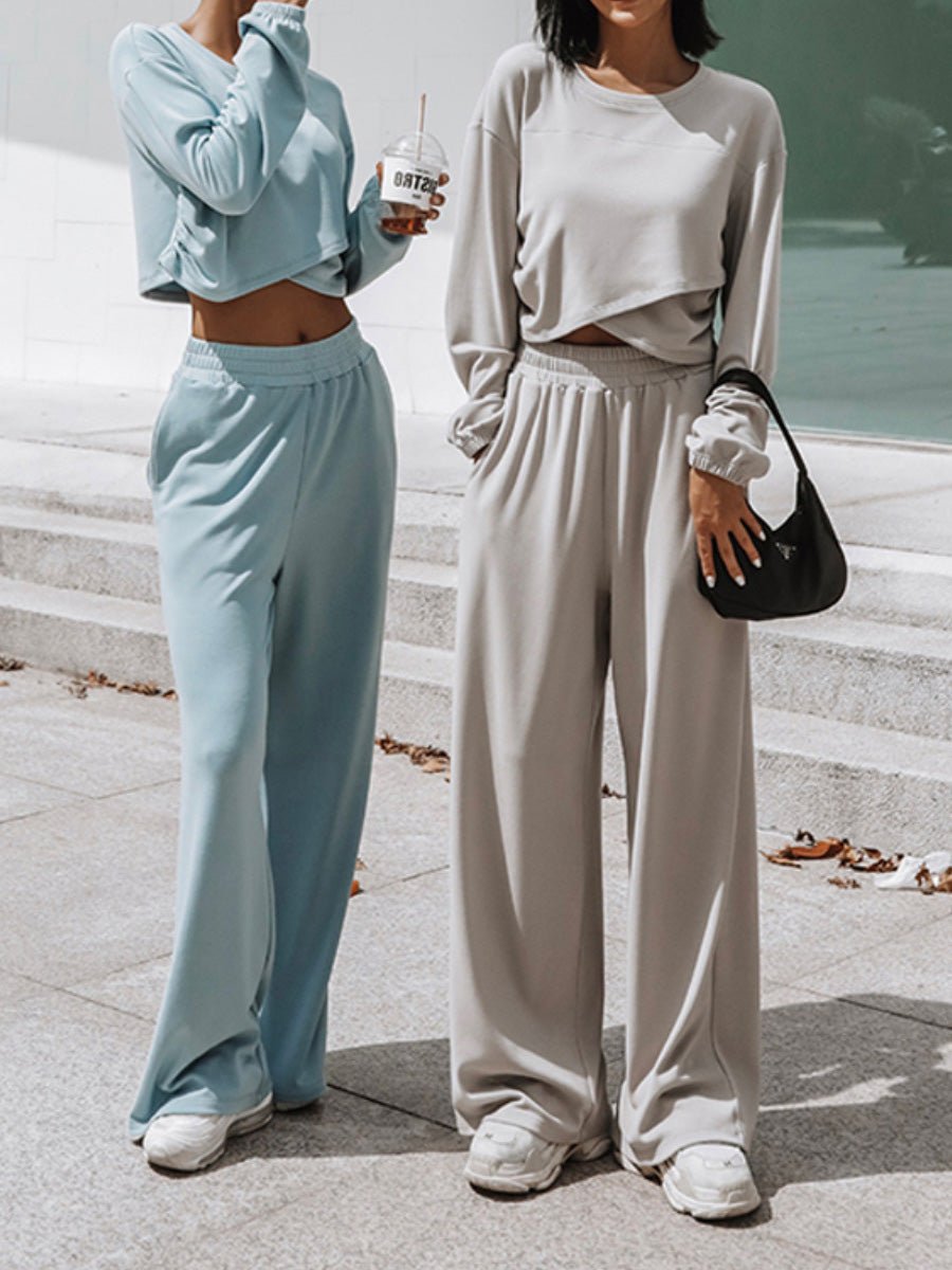 Women's Sets Fashion Long Sleeve Pants Sports Two Piece Set - Sets - Instastyled | Online Fashion Free Shipping Clothing, Dresses, Tops, Shoes - 28/03/2022 - 30-40 - Bottoms