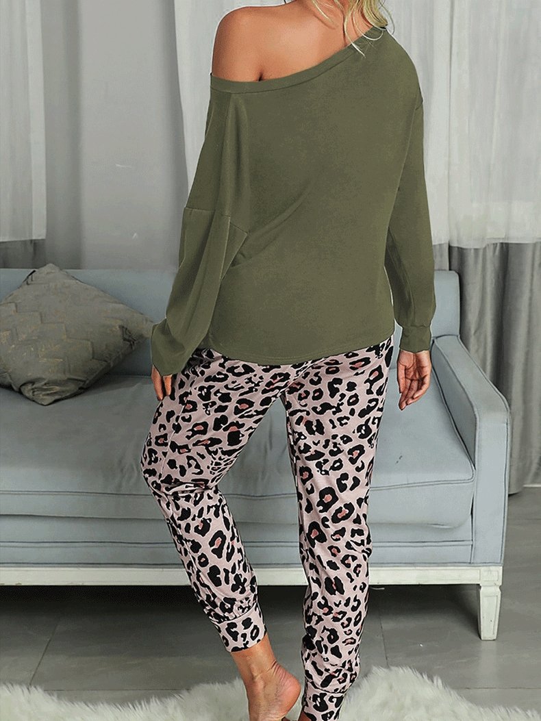 Women's Sets Leopard Print Long Sleeve Trousers Casual Two-Piece Suit - Sets - INS | Online Fashion Free Shipping Clothing, Dresses, Tops, Shoes - 09/11/2021 - 20-30 - Bottoms