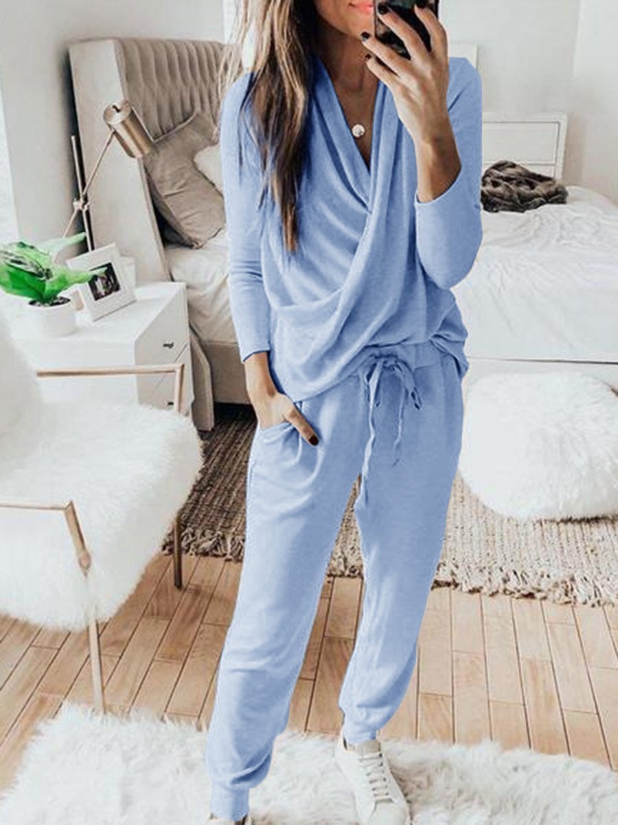 Women's Sets Long Sleeve Trousers Casual Two-Piece Suit - Sets - Instastyled | Online Fashion Free Shipping Clothing, Dresses, Tops, Shoes - 30/12/2021 - 40-50 - Bottoms