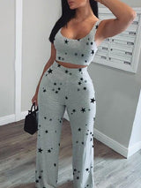 Women's Sets Star Print Tank Top & Pants Casual Two-Piece Set - Sets - Instastyled | Online Fashion Free Shipping Clothing, Dresses, Tops, Shoes - 23/02/2022 - 30-40 - Bottoms