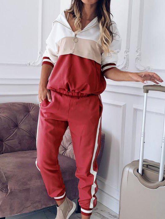 Women's Sets Stylish Zip Pocket Sports Two-Piece Set - Sets - Instastyled | Online Fashion Free Shipping Clothing, Dresses, Tops, Shoes - 11/07/2022 - 40-50 - Bottoms