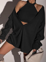 Women's Sets Tank Top & V-Neck Long Sleeve Pullover T-Shirt Two Piece Set - Sets - Instastyled | Online Fashion Free Shipping Clothing, Dresses, Tops, Shoes - 07/02/2022 - 40-50 - Bottoms