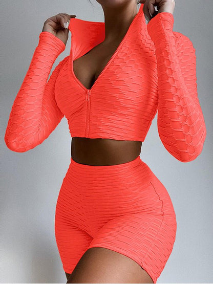 Women's Sets Yoga Clothes Long Sleeve Sports Two Piece Suit - Sets - Instastyled | Online Fashion Free Shipping Clothing, Dresses, Tops, Shoes - 29/03/2022 - 30-40 - Bottoms