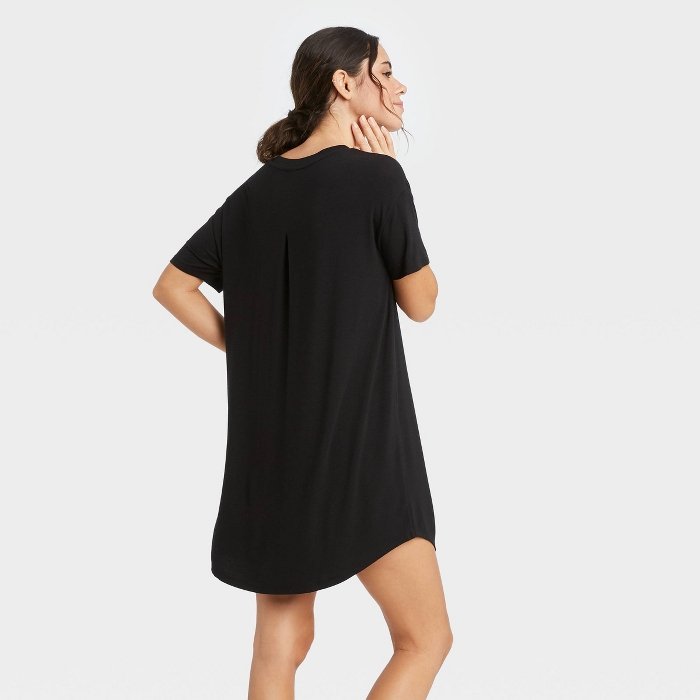 Women's Short Sleeve Beautifully Soft Nightgown - Nightgowns - INS | Online Fashion Free Shipping Clothing, Dresses, Tops, Shoes - 03/01/2021 - Black - Color_Black