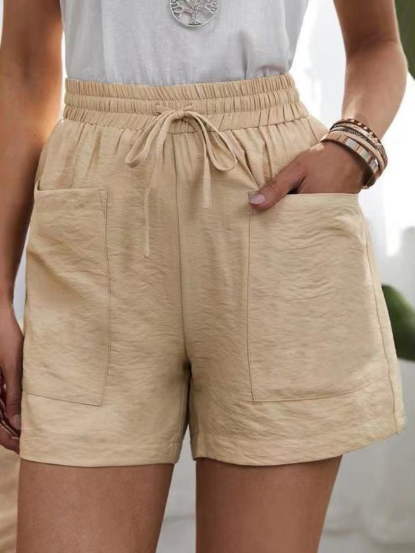 Women's Shorts Casual Solid Pocket High Waist Wide Leg Shorts - Shorts - Instastyled | Online Fashion Free Shipping Clothing, Dresses, Tops, Shoes - 20-30 - 27/06/2022 - Bottoms