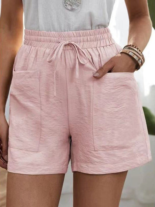 Women's Shorts Casual Solid Pocket High Waist Wide Leg Shorts - Shorts - Instastyled | Online Fashion Free Shipping Clothing, Dresses, Tops, Shoes - 20-30 - 27/06/2022 - Bottoms