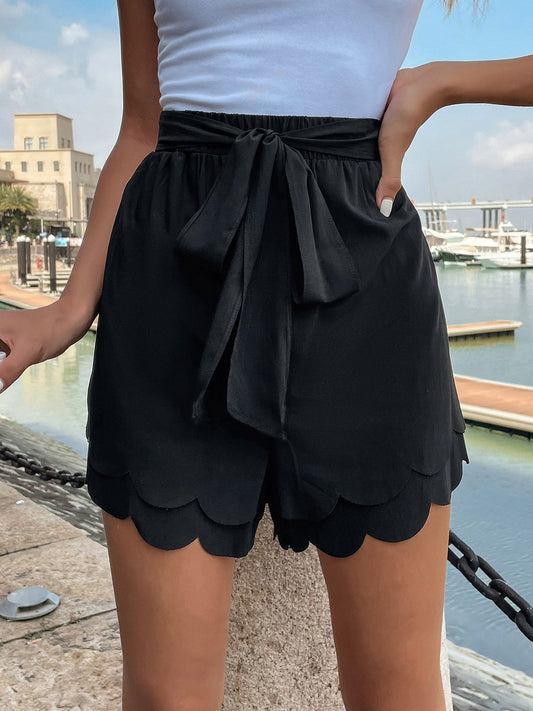 Women's Shorts Elastic Belted Irregular Casual Shorts - Shorts - Instastyled | Online Fashion Free Shipping Clothing, Dresses, Tops, Shoes - 09/03/2022 - 20-30 - Bottoms