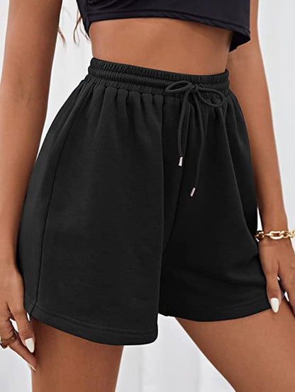 Women's Shorts Sports Knit Elastic Tie Casual Short - Shorts - Instastyled | Online Fashion Free Shipping Clothing, Dresses, Tops, Shoes - 07/05/2022 - 20-30 - Bottoms