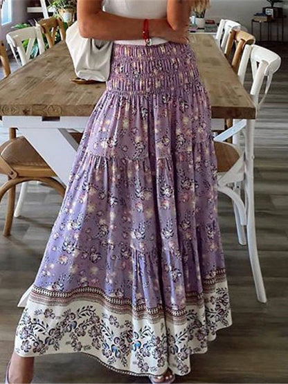 Women's Skirts Casual High Waist Printed Long Skirt - Skirts - Instastyled | Online Fashion Free Shipping Clothing, Dresses, Tops, Shoes - 26/05/2022 - 30-40 - Bottoms