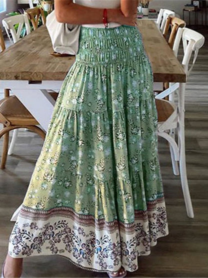 Women's Skirts Casual High Waist Printed Long Skirt - Skirts - Instastyled | Online Fashion Free Shipping Clothing, Dresses, Tops, Shoes - 26/05/2022 - 30-40 - Bottoms