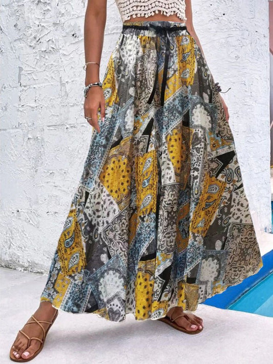 Women's Skirts Printed High Waist Swing Long Skirt - Skirts - Instastyled | Online Fashion Free Shipping Clothing, Dresses, Tops, Shoes - 24/07/2022 - 30-40 - bottoms