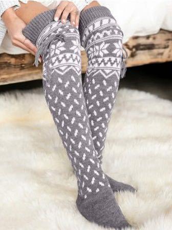 Women's Socks Christmas Elk Over-The-Knee Woolen Socks - Accs & Jewelry - INS | Online Fashion Free Shipping Clothing, Dresses, Tops, Shoes - 10-20 - 16/11/2021 - Accs & Jewelry