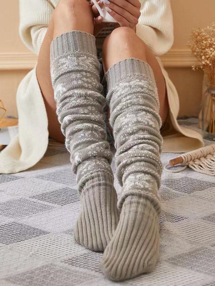 Women's Socks Christmas Elk Stockings Pile Pile Stockings Woolen Socks - LuckyFash™