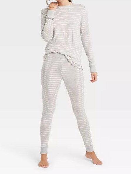 Women's Striped Cozy Long Sleeve Pajama Set - Pajamas - INS | Online Fashion Free Shipping Clothing, Dresses, Tops, Shoes - 03/03/2021 - Blue - Color_Blue