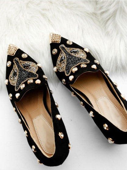 Women's Stylish Comfort Crystal Loafers - INS | Online Fashion Free Shipping Clothing, Dresses, Tops, Shoes - 02/19/2021 - Black - Casual