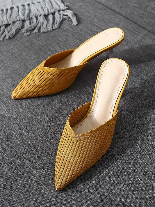 Women's Summer Chic Knit Slip-On Stiletto - Shoes - INS | Online Fashion Free Shipping Clothing, Dresses, Tops, Shoes - 02/19/2021 - Black - Casual