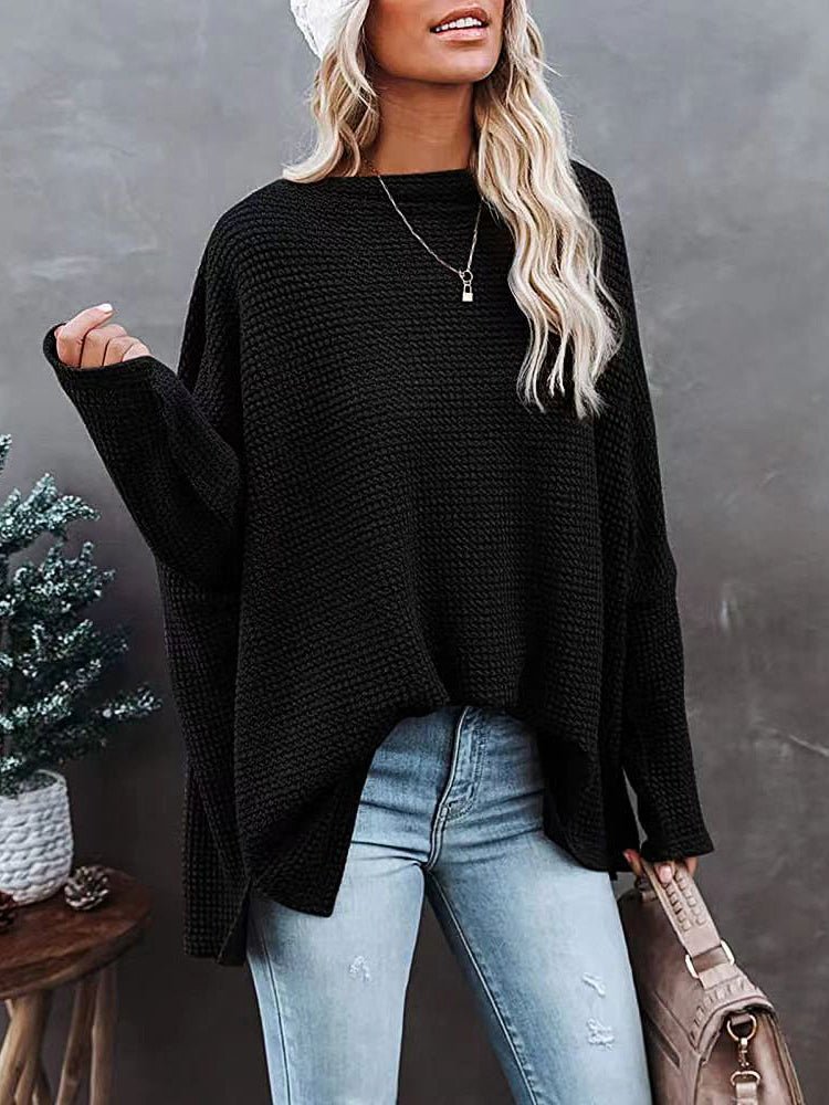 Women's Sweaters Casual Off Shoulder Knitting Pullover Long Sleeve Sweater - MsDressly