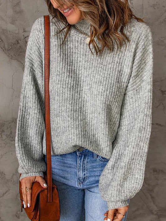 Women's Sweaters Casual Solid Turtleneck Long Sleeve Sweater - Sweaters - Instastyled | Online Fashion Free Shipping Clothing, Dresses, Tops, Shoes - 06/09/2022 - Color_Black - Color_Blue