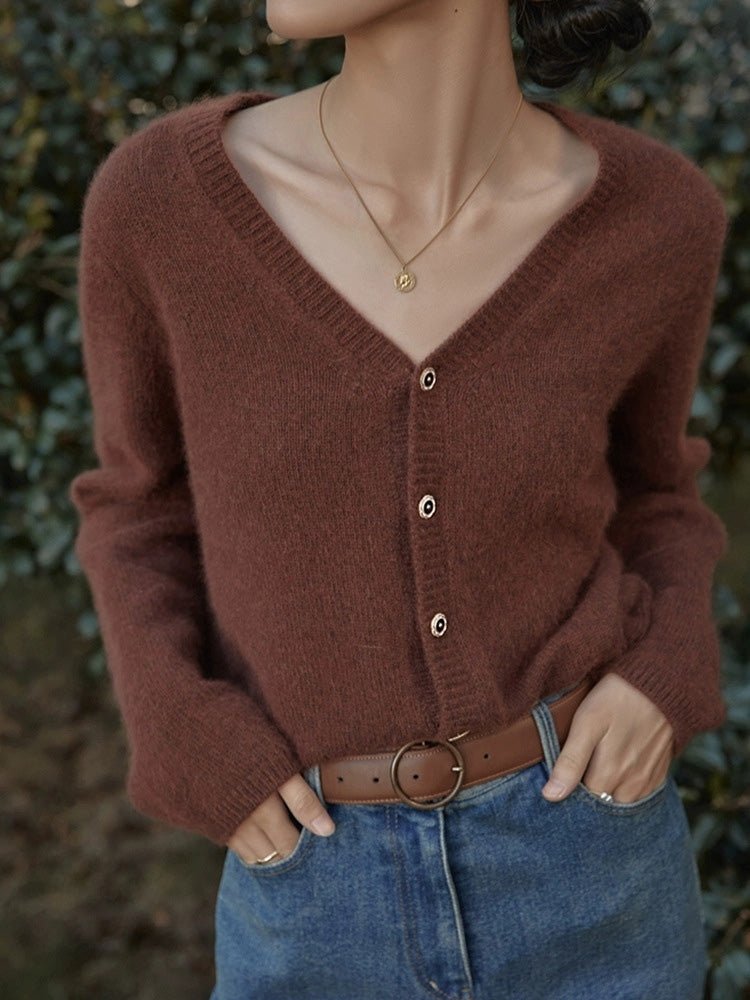 Women's Sweaters V-Neck Single Breasted Long Sleeve Sweater - Sweaters - Instastyled | Online Fashion Free Shipping Clothing, Dresses, Tops, Shoes - 13/08/2022 - Cardigans & Sweaters - Color_Blue