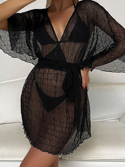 Women's Swimsuit Casual Sunscreen Transparent Strap Beach Dress - Bikinis - Instastyled | Online Fashion Free Shipping Clothing, Dresses, Tops, Shoes - 19/05/2022 - 30-40 - Bikinis