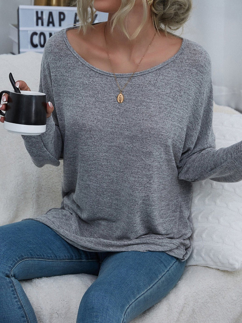Women's T-Shirts Crew Neck Bare Back Long Sleeve T-Shirt - T-Shirts - Instastyled | Online Fashion Free Shipping Clothing, Dresses, Tops, Shoes - 20-30 - 25/02/2022 - color-black