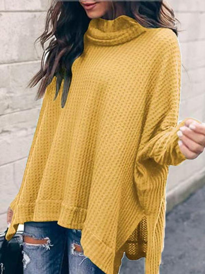 Women's T-Shirts High Collar Long Sleeve Irregular Knitted T-Shirt - T-Shirts - INS | Online Fashion Free Shipping Clothing, Dresses, Tops, Shoes - 03/11/2021 - 20-30 - color-army_green