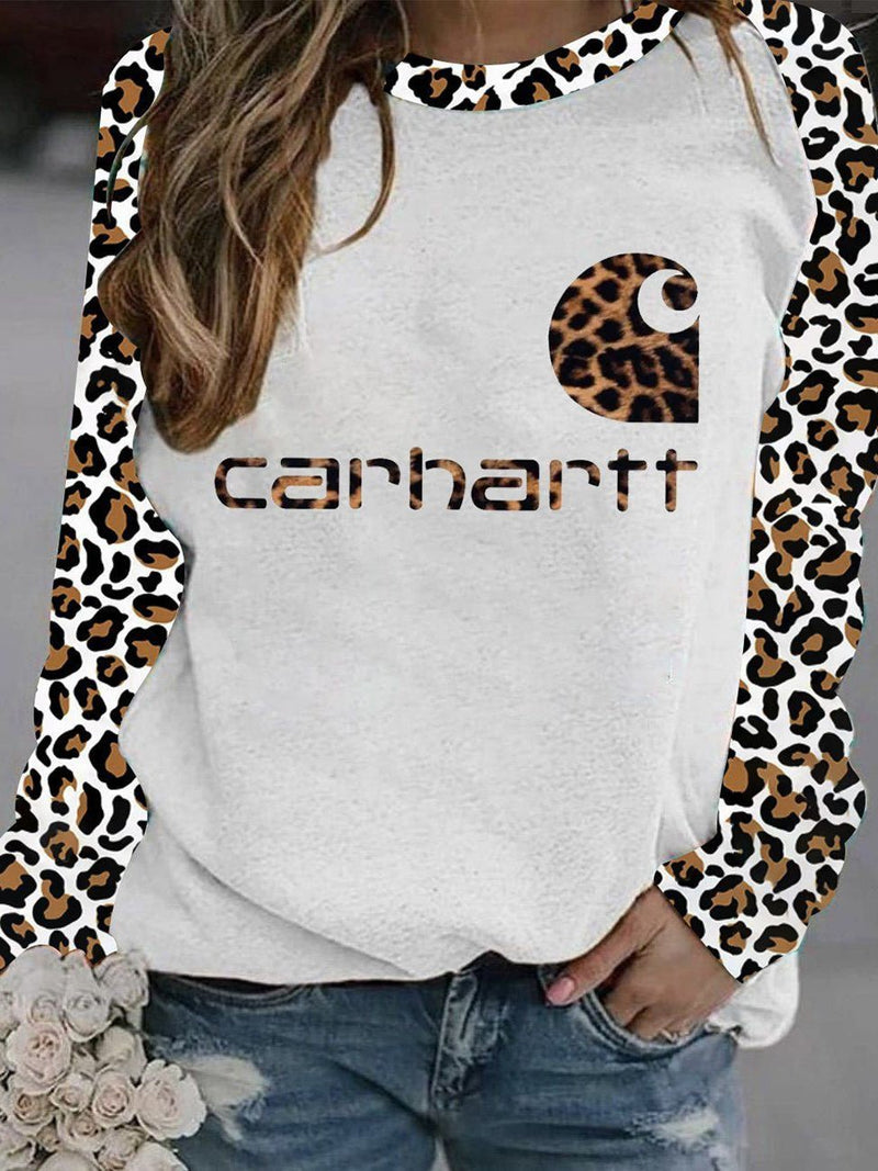 Women's T-Shirts Letter Print Crew Neck Long Sleeve T-Shirt - T-Shirts - Instastyled | Online Fashion Free Shipping Clothing, Dresses, Tops, Shoes - 10/02/2022 - 20-30 - color-brown