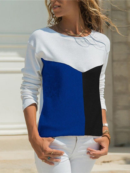 Women's T-Shirts Printed Round Neck Long Sleeve T-Shirt - MsDressly