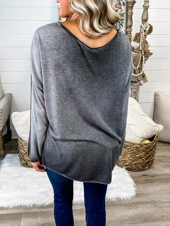 Women's T-Shirts Sequins Printed Round Neck Long Sleeve Casual T-Shirts - T-Shirts - INS | Online Fashion Free Shipping Clothing, Dresses, Tops, Shoes - 18/09/2021 - 20-30 - Category_T-Shirts