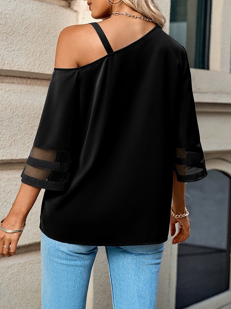 Women's T-shirts Sexy Solid Metal Buckle T-shirt - T-Shirts - Instastyled | Online Fashion Free Shipping Clothing, Dresses, Tops, Shoes - 20-30 - 23/11/2022 - color-black