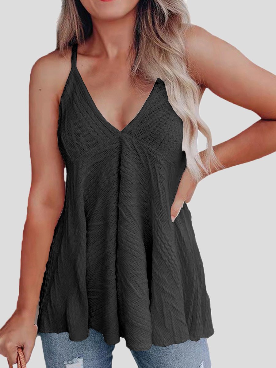Women's Tank Tops Casual V-Neck Camisole Sleeveless Tank Top - Tank Tops - Instastyled | Online Fashion Free Shipping Clothing, Dresses, Tops, Shoes - 02/06/2022 - 20-30 - color-black