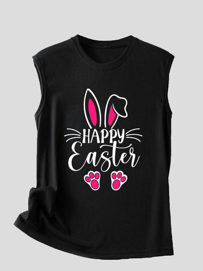 Women's Tank Tops Happy Easter Letter Print Sleeveless Tank Top - Tank Tops - Instastyled | Online Fashion Free Shipping Clothing, Dresses, Tops, Shoes - 10-20 - 11/03/2022 - color-black