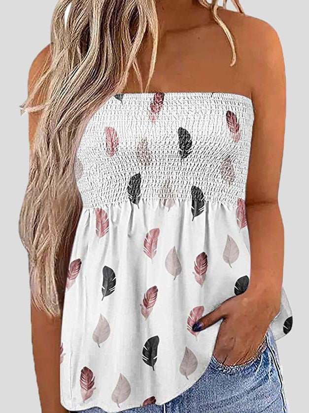 Women's Tank Tops Printed Stretch Crinkled Sleeveless Tank Top - Tank Tops - Instastyled | Online Fashion Free Shipping Clothing, Dresses, Tops, Shoes - 09/06/2022 - Color_Black - Color_Blue