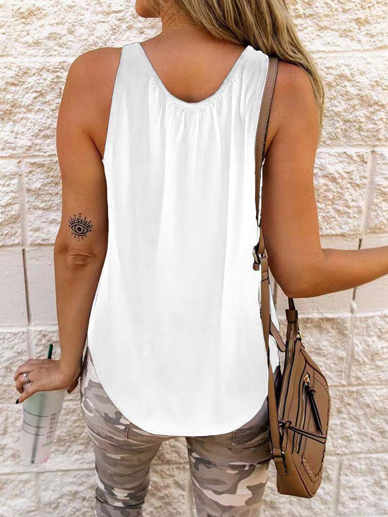 Women's Tank Tops Solid Chest Crossover Sleeveless Tank Top - Tank Tops - Instastyled | Online Fashion Free Shipping Clothing, Dresses, Tops, Shoes - 16/03/2022 - 20-30 - color-black